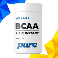 Аминокислоты Willmax BCAA 2:1:1 Instant 400 г без вкуса та добавок