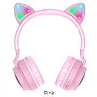 Наушники Bluetooth Hoco W27 Cat ear Pink