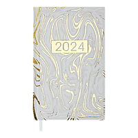 Щотижневик кишеньковий вертик датов. 2024 MIRACLE, білий