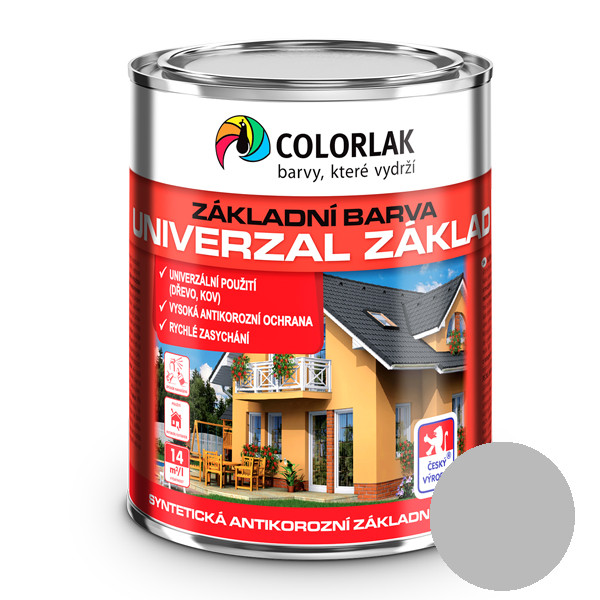 Ґрунтовка COLORLAK UNIVERZAL ZöKLADIN SU2020, антикорозійна, сіра, C0110, 3,5 л
