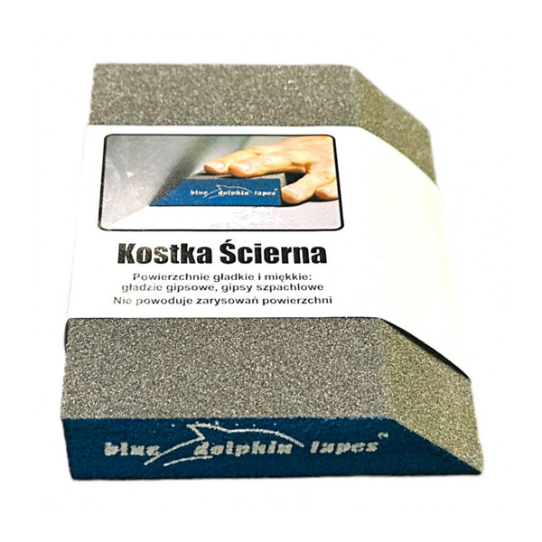 Губка шліфувальна Blue Dolphin 110x65x25 мм г.100, кут зрізу < 45°