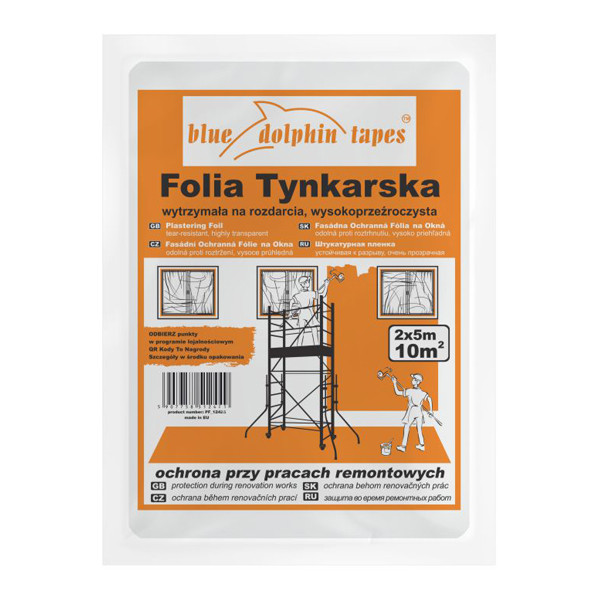 Плівка Blue Dolphin FOLIA Tynkarska Eco для ремонтних робіт, прозора, екологічна 2 м*5 м