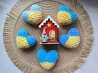Украинское сердце - елочная игрушка или брелок для ключей UA001