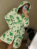 Жіночий махровий халат з авокадо Туреччина, фото 5