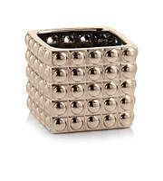 Горщечок-кашпо для квітів керамічний золотиймаленький