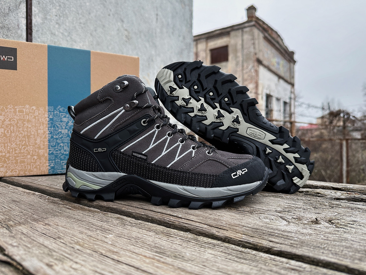 Чоловічі зимові оригінальні термо черевики CMP Rigel Mid Trekking Shoes 3Q12947-U862 Grey водонепроникні