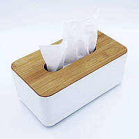 Диспенсер для серветок Tissue Wood Білий (20LDDS)