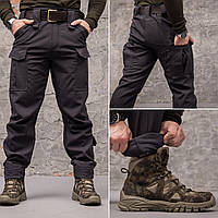 Штани тактичні 8 кишень Grifon Shark Soft shell (black) на флісі