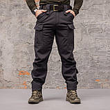 Штани тактичні 8 кишень Grifon Shark Soft shell (black) на флісі, фото 2
