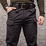 Штани тактичні 8 кишень Grifon Shark Soft shell (black) на флісі, фото 10
