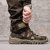 Штани тактичні 8 кишень Grifon Shark Soft shell  (хакі) на флісі, фото 2