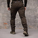 Штани тактичні 8 кишень Grifon Shark Soft shell  (хакі) на флісі, фото 3