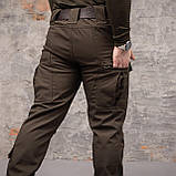 Штани тактичні 8 кишень Grifon Shark Soft shell  (хакі) на флісі, фото 7