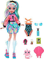 Кукла Monster High Lagoona Blue Posable Fashion Doll Лагуна Блю с аксессуарами и пираньей USA