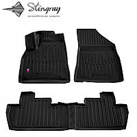 Автомобильные коврики в салон Stingray на для Peugeot 5008 08-17 4шт Пежо 5008 черные