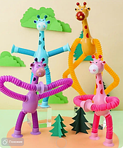 Набір 4 штуки с підсвіткою дитячих іграшок Жираф з присосками