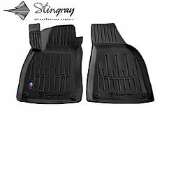Автомобільні килимки поліки в салон Stingray на у Audi A4 B6 00-04 2шт Ауди А4 чорні