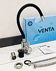 Змішувач для кухні VENTA VA3008-Black з гнучким гусаком (картридж 35 мм) Нержавіюча сталь, фото 3