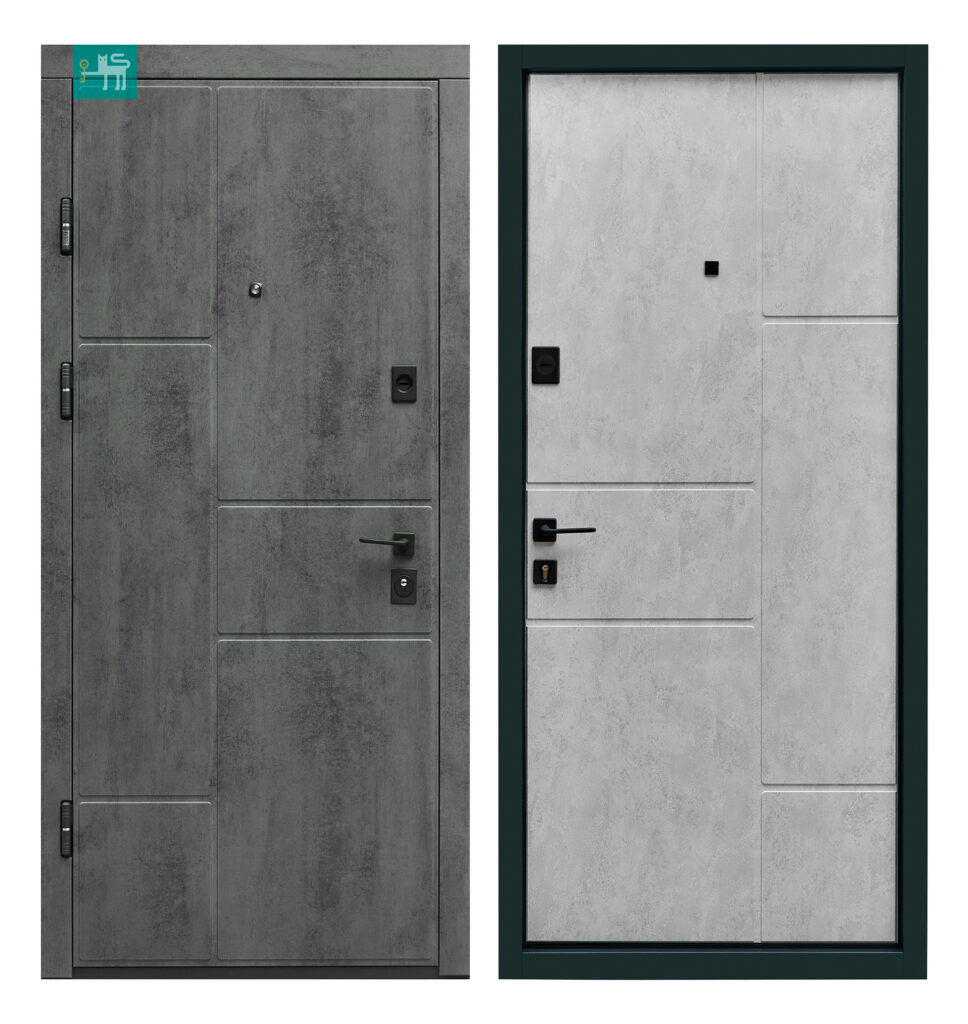 Вхідні двері модель П-3К-366Q оксид темний\світлий