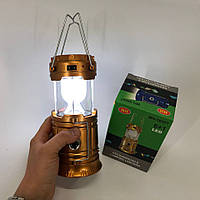 Туристический фонарь-лампа на солнечной батарее с павером CAMPING MH-5800T (6+1 LED). LM-685 Цвет: коричневый