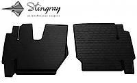 Автомобильные коврики в салон Stingray на для Iveco Trakker cabin AD AT 13- 2шт Ивеко Траккер черные