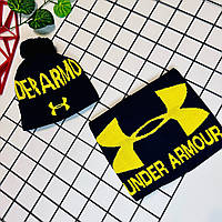 Стильный яркий набор шапка и снуд для мальчиков Under Armour.Зимняя шапка и снуд для мальчика