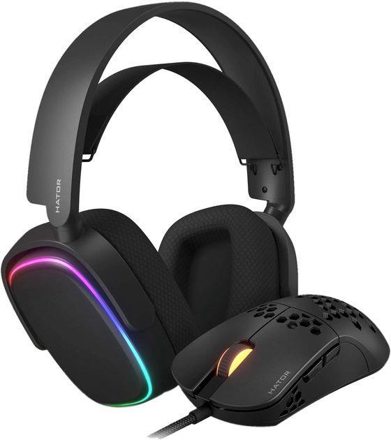 Комплект (навушники + мишка) HATOR (НТК-001) Phoenix 7.1 RGB (HTA-842) + Stellar PRO (HTM-540)