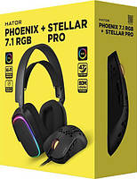 Комплект (навушники + мишка) HATOR (НТК-001) Phoenix 7.1 RGB (HTA-842) + Stellar PRO (HTM-540), фото 8
