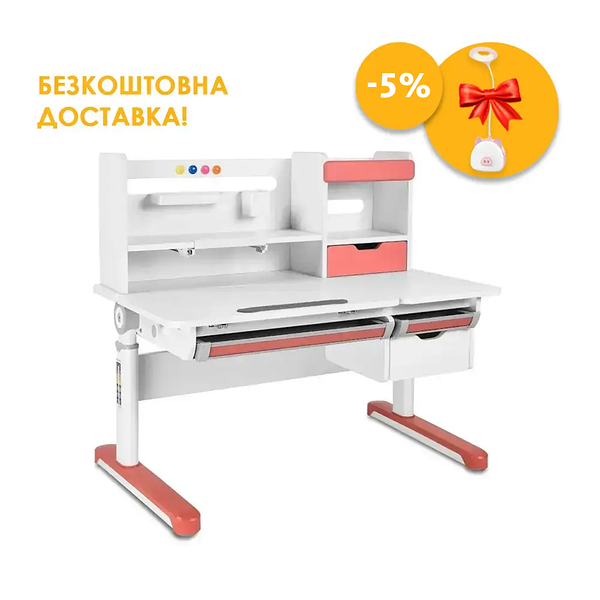 Регульована парта для дівчинки FunDesk Sentire Pink, фото 1