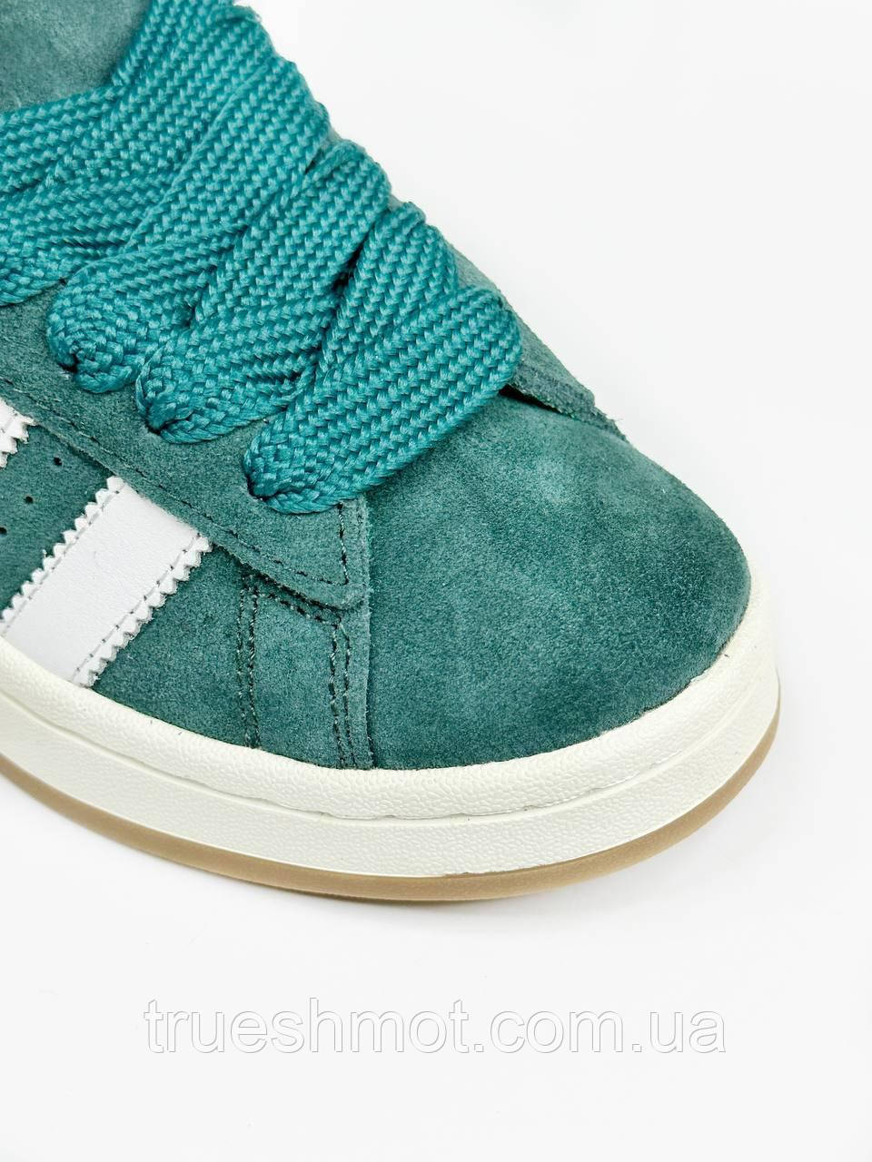 Женские кеды Adidas Campus Dark Green White - фото 6 - id-p2031765145