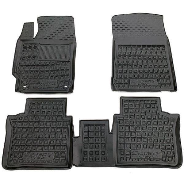 Автомобільні килимки поліки в салон на Toyota Camry V50 V55 USA 11-17 чорні Avto-Gumm Тойота Камрі, фото 1