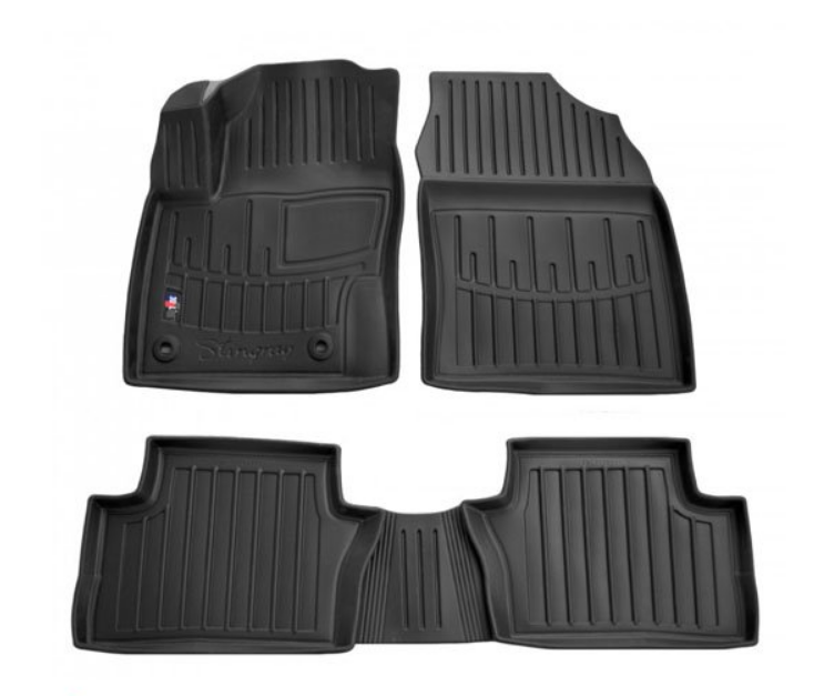 Автомобільні килимки поліки в салон на Toyota Izoa EV 19- 5шт чорні Stingray Тойота Ізоа, фото 1