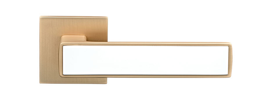 Дверна ручка GAVROCHE NIKEL Ni Z25 золото матове/білий (Китай)