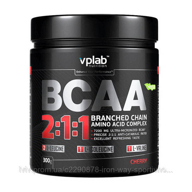 VP Lab BCAA 2:1:1 (300 g, raspberry), фото 1