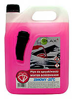 Омивач скла (Зимовий) PLAX -20°С  5 л +Лійка (Приємний запах жвачки bubble gum) (Омивач скла Plaxx з лійкою-20 4,5 л Польща)
