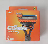 Кассеты мужские для бритья Gillette Fusion 5 - 6 шт. Новый диз. ( Жиллетт Фюжин 5 оригинал )