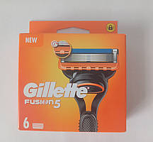 Касети чоловічі для гоління Gillette Fusion 5 - 6 шт. Новий диз. (Жилетт Фюжин 5 оригінал)