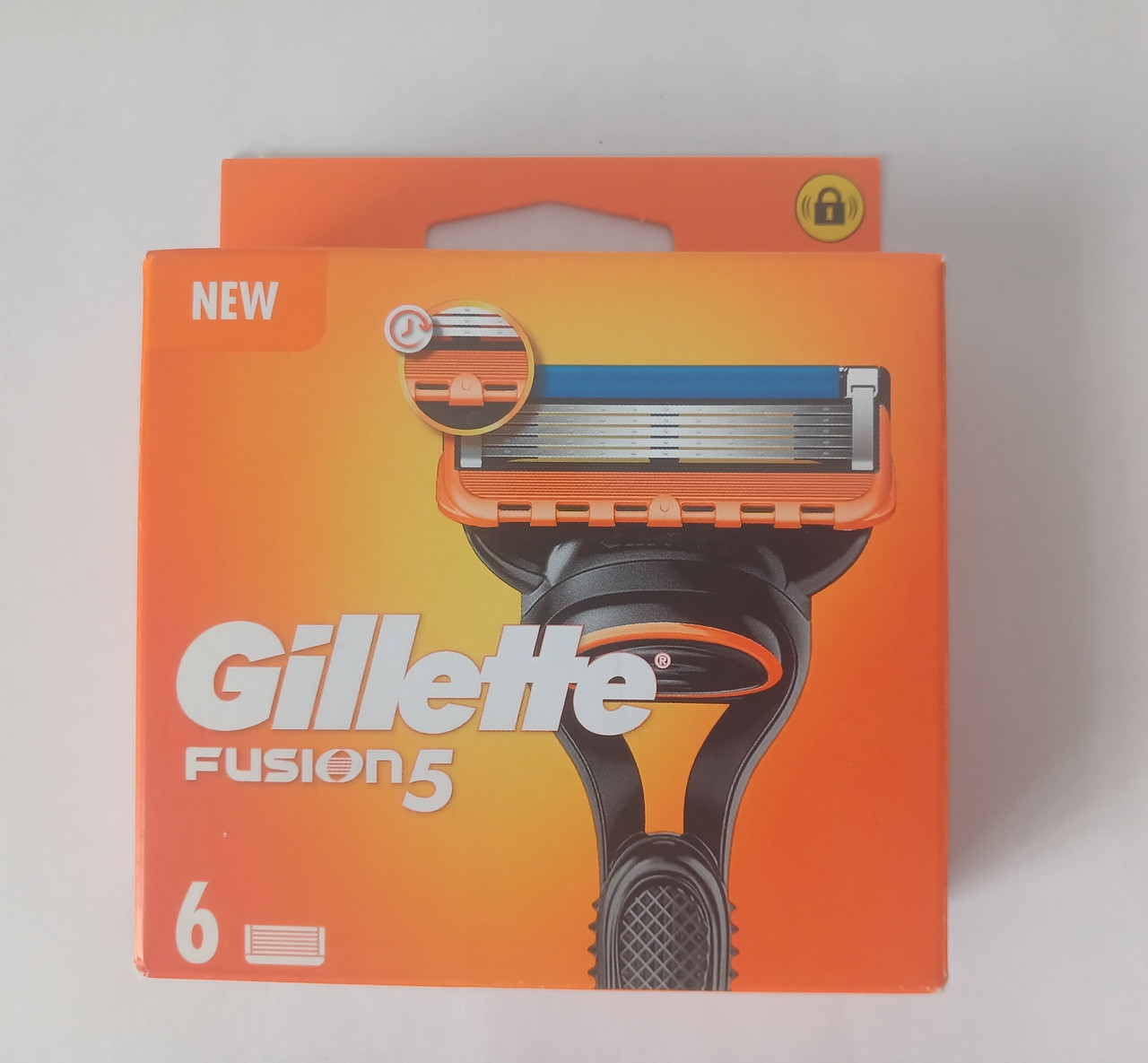 Кассеты мужские для бритья Gillette Fusion 5 - 6 шт. Новый диз. ( Жиллетт Фюжин 5 оригинал ) - фото 1 - id-p1190324594