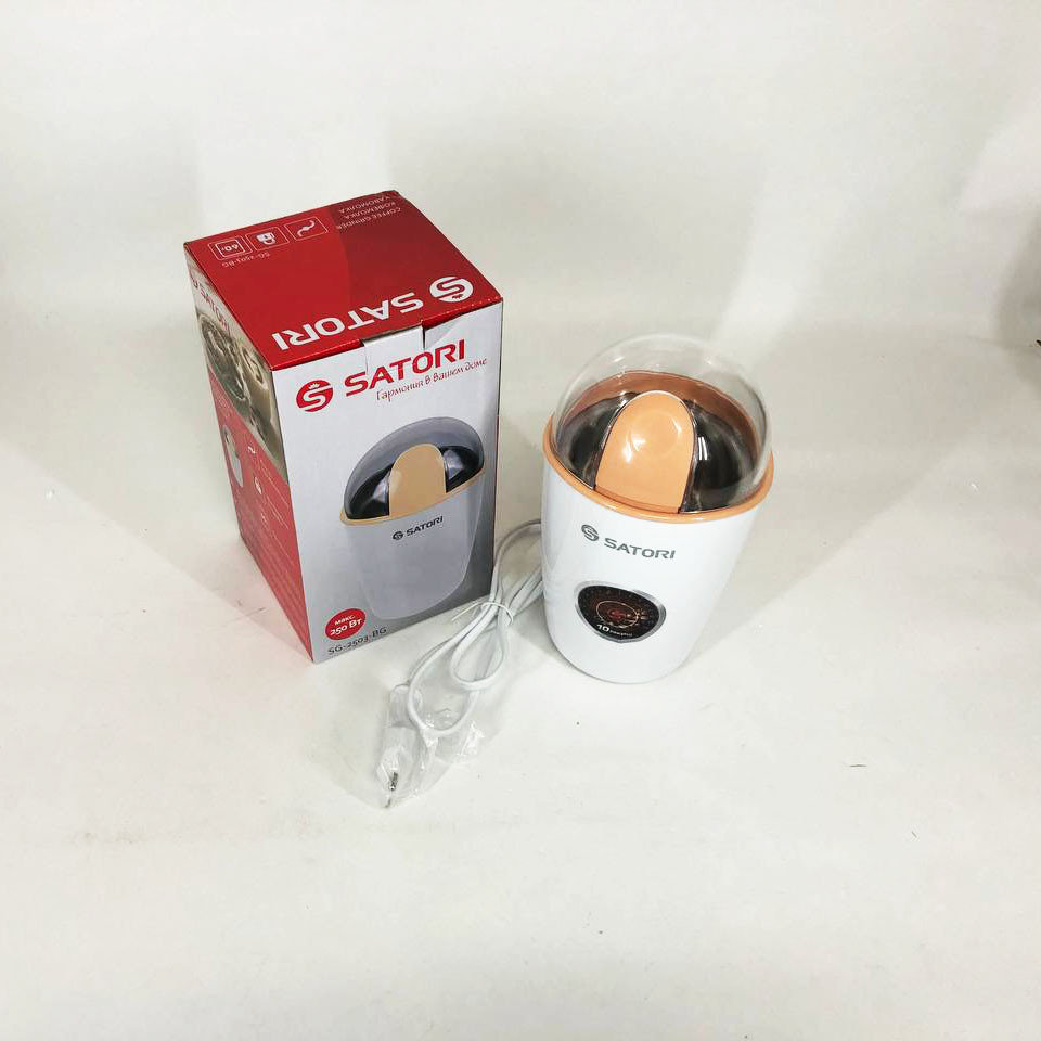 Кофемолка электрическая домашняя SATORI SG-2503-BG | Измельчитель кофе | XO-851 Кофе молка TVM - фото 4 - id-p2031734391