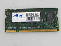 SODIMM DDR2 1GB PC2 Asint 1GB-800, SSY2128M8-JGE3B, FX-DA10360693 оперативная память для ноутбука. бу