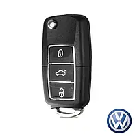 Корпус викидного ключа для Volkswagen 3 кнопки лезо HU66 Galakeys (02-17)