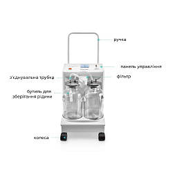 Аспіратор медичний електричний пересувний 20 л H002 Folee
