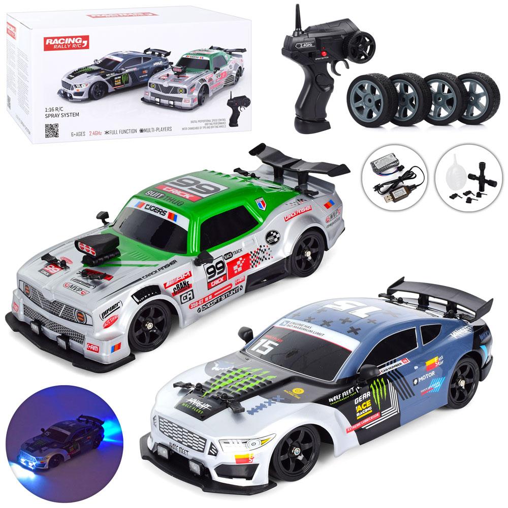 Машинка на радіокеруванні (2 кольори, пульт керування 2,4G, акумулятор, дрифт коліс, світло) SC16A05-1-08-1, фото 1