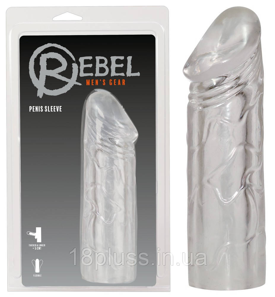 Насадка на член Rebel Mega Dick Sleeve, фото 1