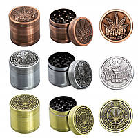 Гриндер металлический Amsterdam Leaf| 4-part Zinc Grinder 40 mm