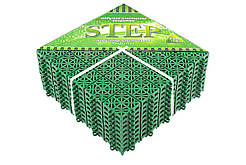 Пластикові модульні покриття для підлоги "Степ", розмір 330х330х15мм, колір зеленый