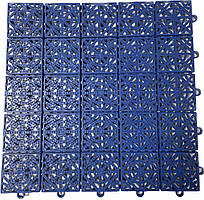 Пластикові модульні покриття для підлоги "Степ", розмір 330х330х15мм, колір синій