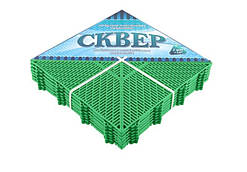 Пластикові модульні покриття для підлоги "Сквер", розмір 378х378х11мм, колір зелений