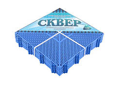 Пластикові модульні покриття для підлоги "Сквер", розмір 378х378х11мм, колір синій