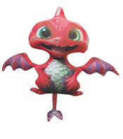 Іграшка антистрес м'яка Дракон червоний (2000790333850), фото 1